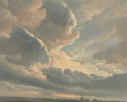 Image of the painting Study of Clouds with a Sunset near Rome by Simon Alexandre Clément Denis