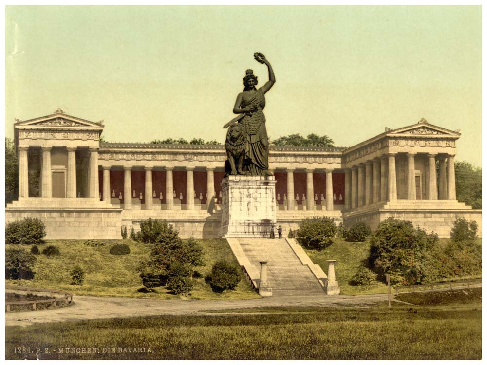 The Bavaria, with Temple of Fame, Munich, Bavaria, Germany 0400-2950