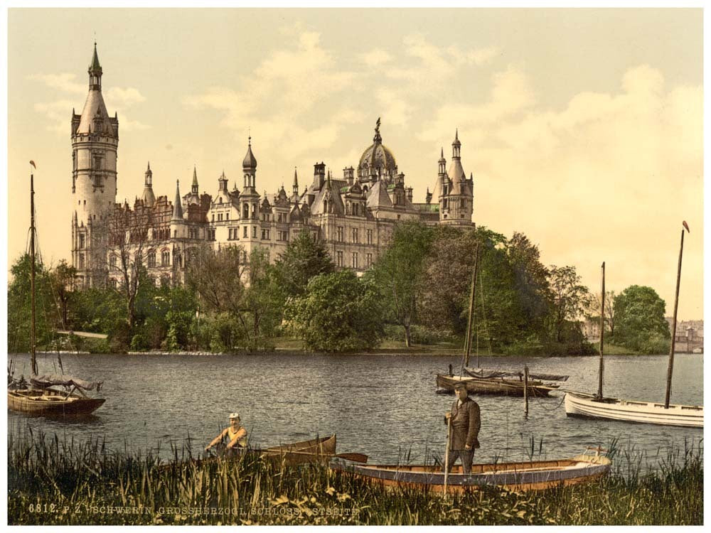 The ducal castle, east side, Schwerin, Mecklenburg-Schwerin, Germany 0400-3810