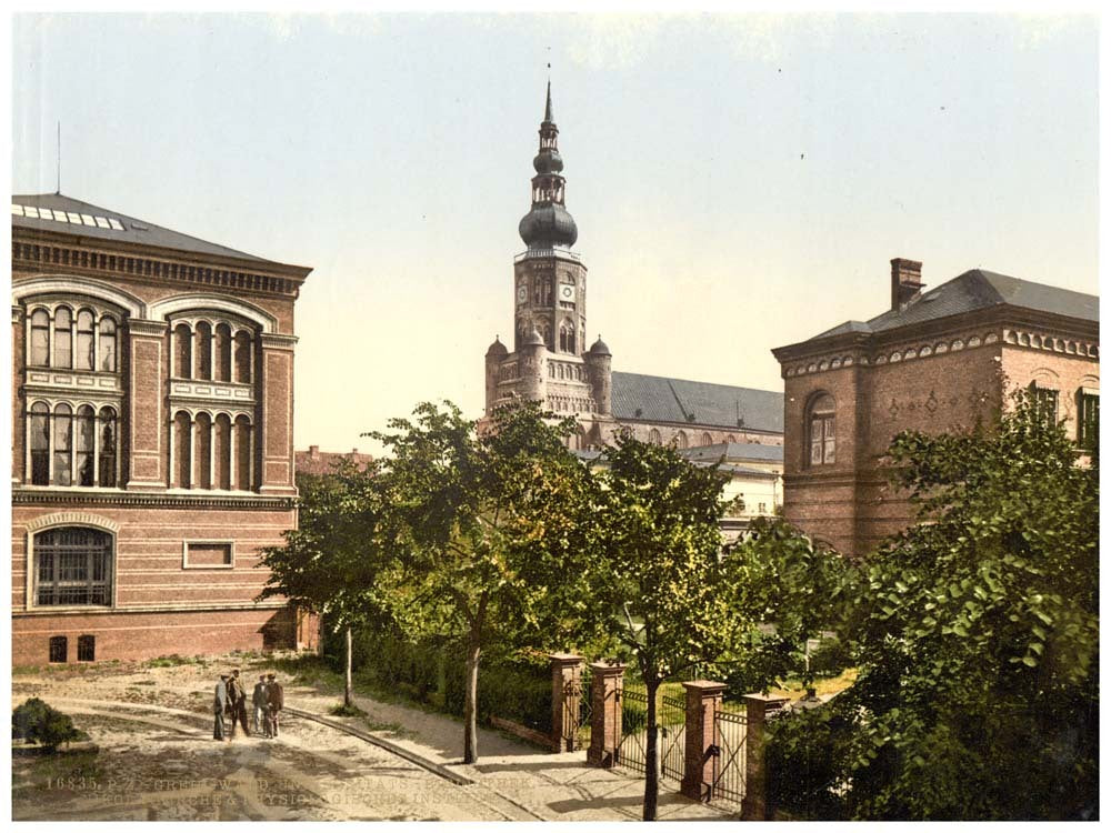 University Library, Nicholas Church and Physiological Institute, Griefswald (i.e., Greifswald), Pomerania, Germany 0400-3840