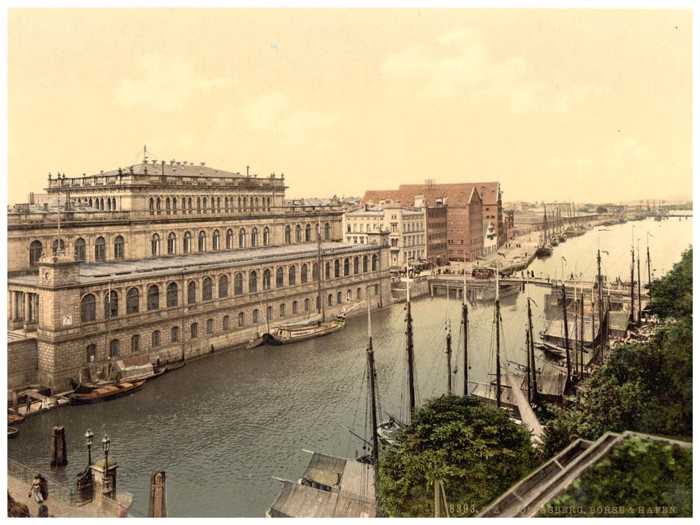 The bourse and harbor, Konigsberg, East Prussia, Germany (i.e., Kaliningrad, Kaliningradskaia oblast', Russia) 0400-3874