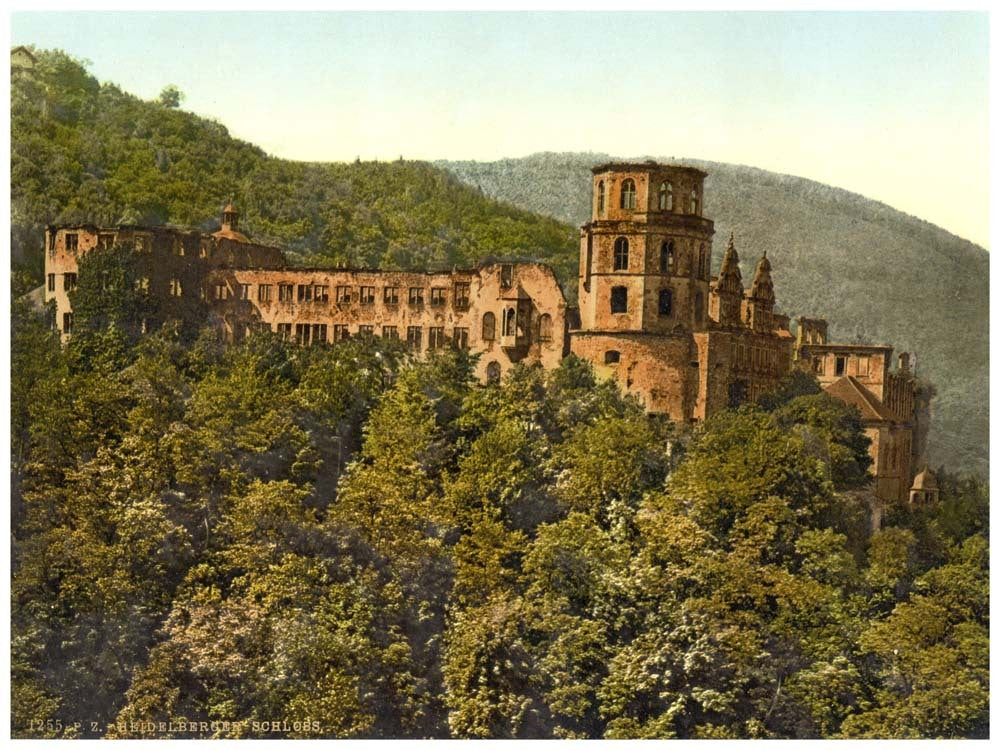 The Castle, seen from the Terrace, Heidelberg, Baden, Germany 0400-3914