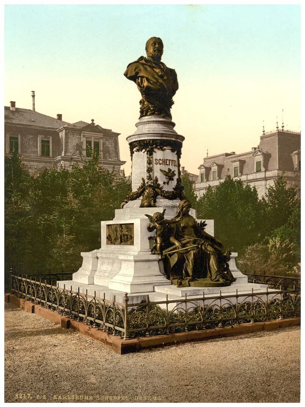 Scheffel's Monument, Karlsruhe, Baden, Germany 0400-3925