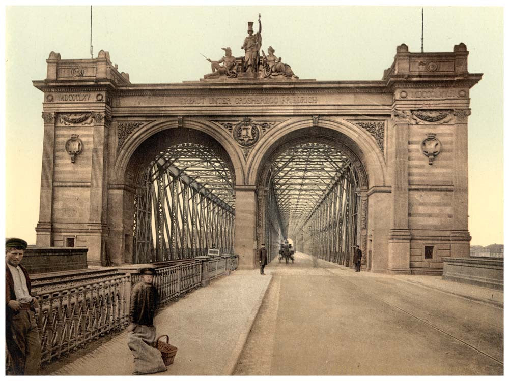 The Rhine Bridge, Mannheim, Baden, Germany 0400-3929