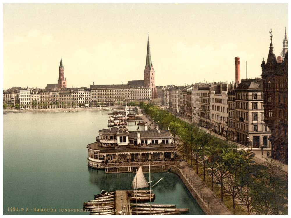 The Alster Pavillion, Junfernsteig, Hamburg, Germany 0400-4178