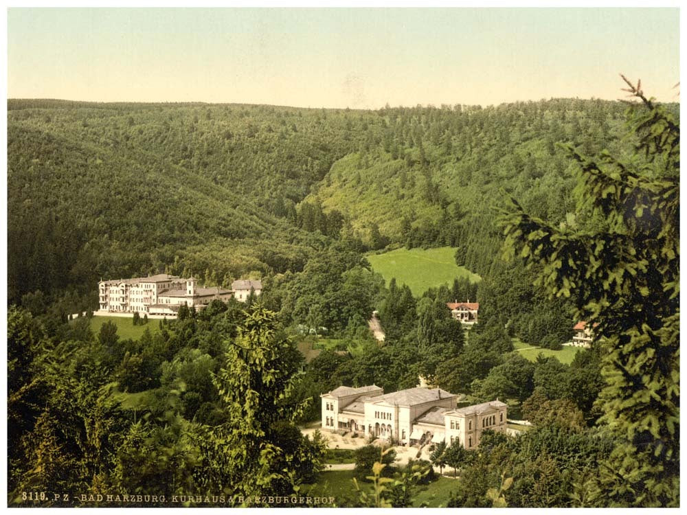 Spring House and Hartzburghof, Harzburg, Hartz, Germany 0400-4292
