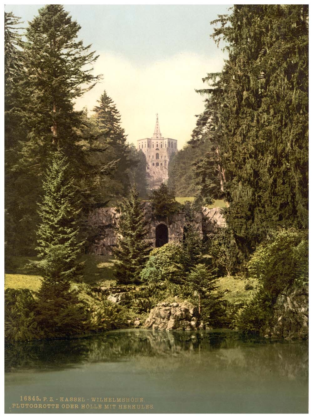 Plutto Grotto and Hercules, Wilhelmshohe, Kassel, Hesse-Nassau, Germany 0400-4374