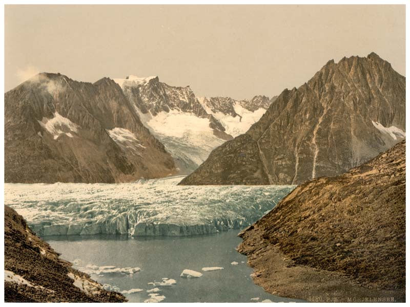 The Marjelensee (7,700 feet above the sea), Valais, Alps of, Switzerland 0400-4517