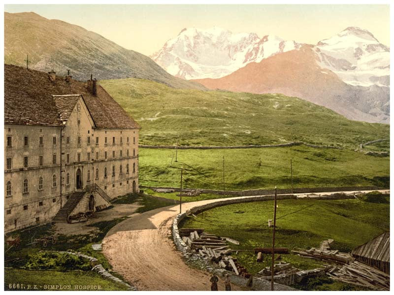 Simplon Pass, the hospice, Valais, Alps of, Switzerland 0400-4533