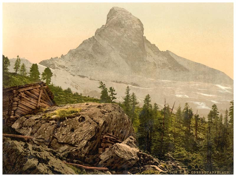 Zermatt, Upper Staffelalp, with Matterhorn after sunset, Valais, Alps of, Switzerland 0400-4545