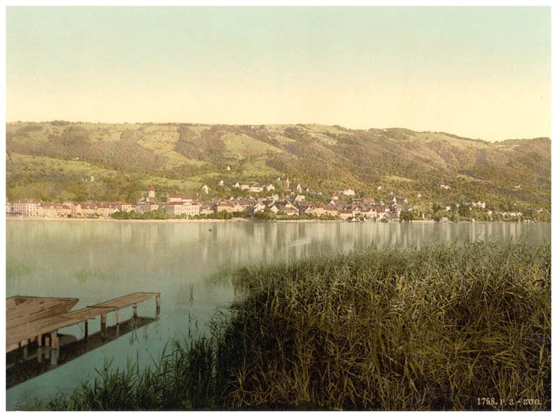 Zug, general view, from the Charmer Road, Switzerland 0400-4558