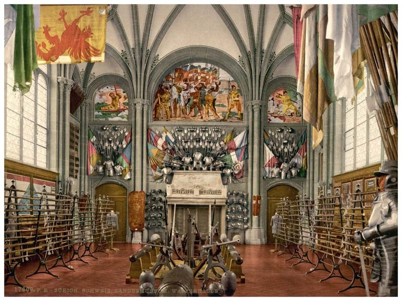 The museum, the display of armor, Zurich, Switzerland 0400-4566