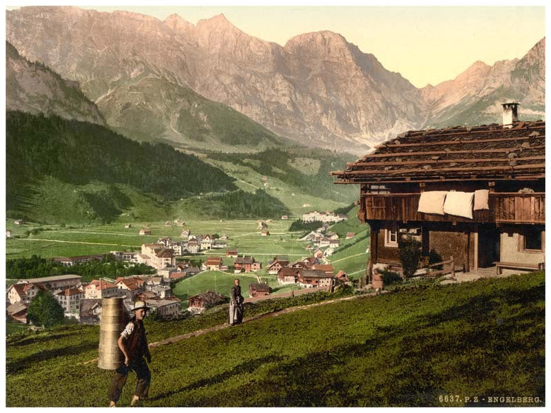 Engelberg Valley and Peasant's House, Bernese Oberland, Switzerland 0400-4650