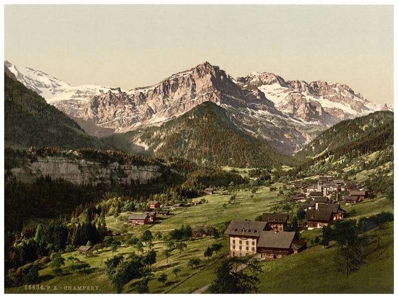 Champéry, general view, Valais, Alps of, Switzerland 0400-4798