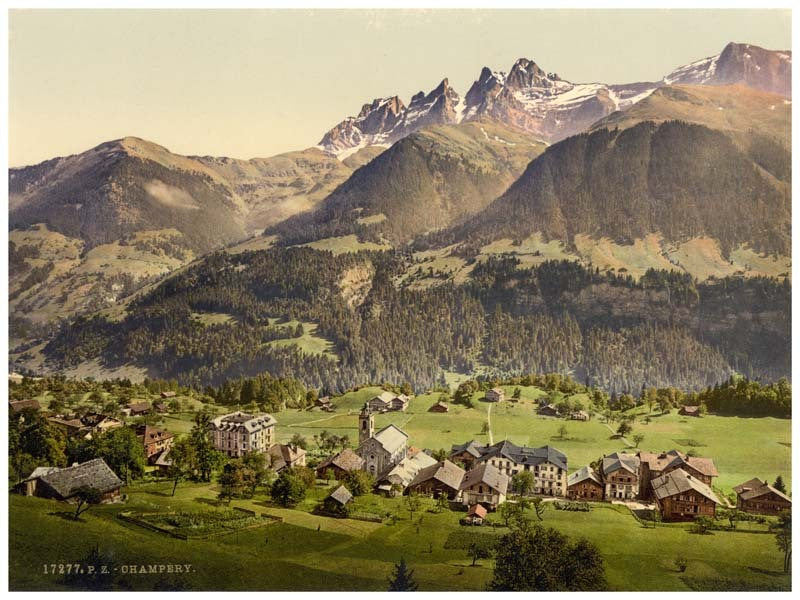 Champéry, general view, Valais, Alps of, Switzerland 0400-4799