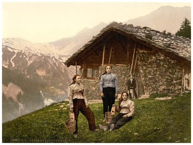 Champéry, a woman of Champéry, Valais, Alps of, Switzerland 0400-4801