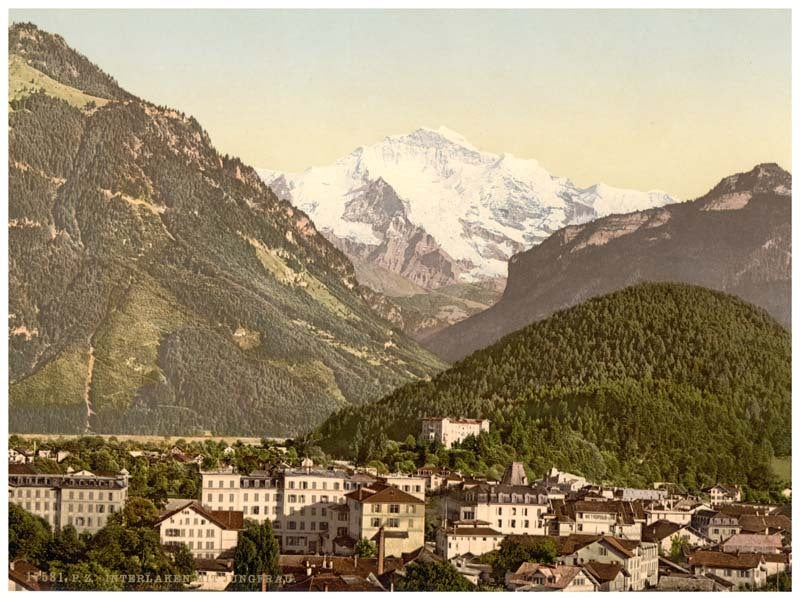 Interlaken, with Jungfrau, Bernese Oberland, Switzerland 0400-4844
