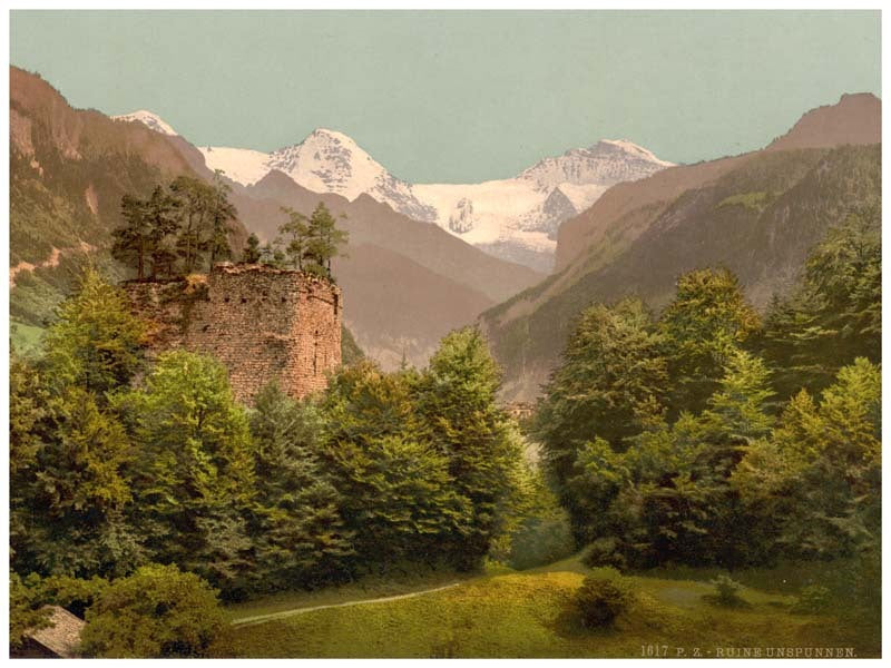 Interlaken, the Ruins of Unspunnen, Bernese Oberland, Switzerland 0400-4851