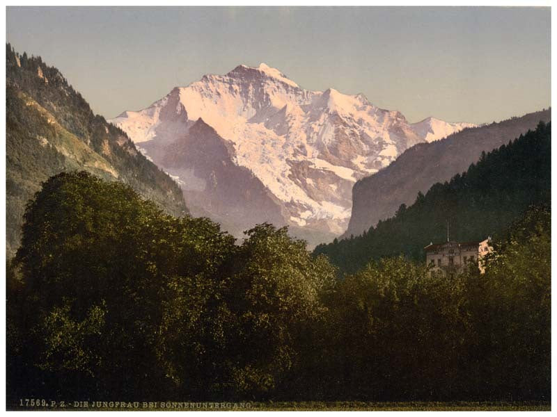 Jungfrau, at sunset, Bernese Oberland, Switzerland 0400-4862