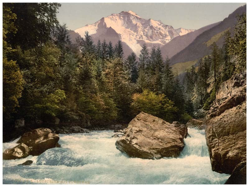 Jungfrau and Lutschine, Bernese Oberland, Switzerland 0400-4863