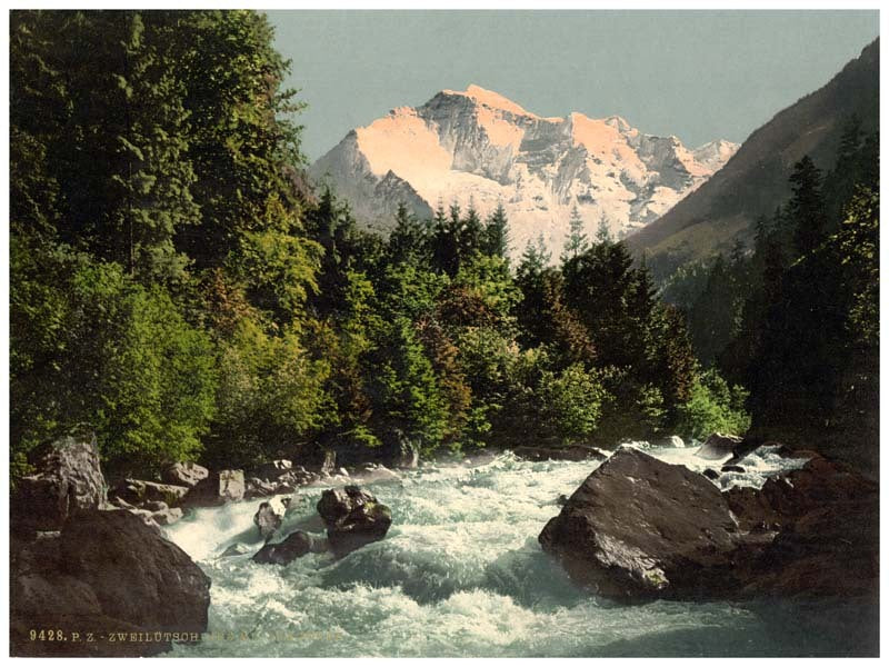 Jungfrau and Zweilutschine, Bernese Oberland, Switzerland 0400-4868