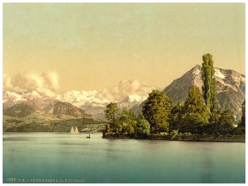 Thun, Lake of, Blumlisalp and the Niesen, Bernese Oberland, Switzerland 0400-4918