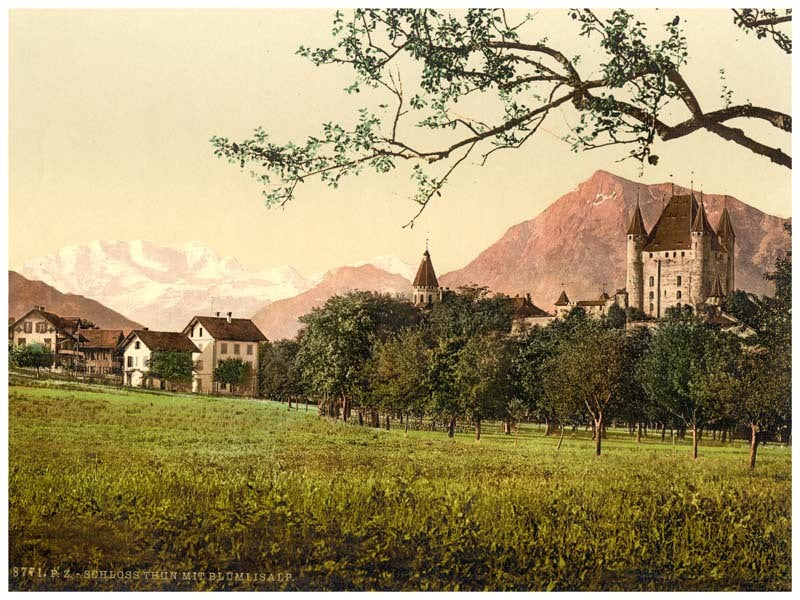 Thun, castle and Blumlisalp, Bernese Oberland, Switzerland 0400-4926