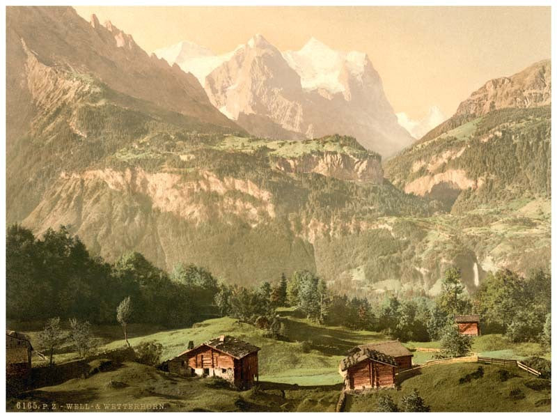 Well and Wetterhorn, Bernese Oberland, Switzerland 0400-4931