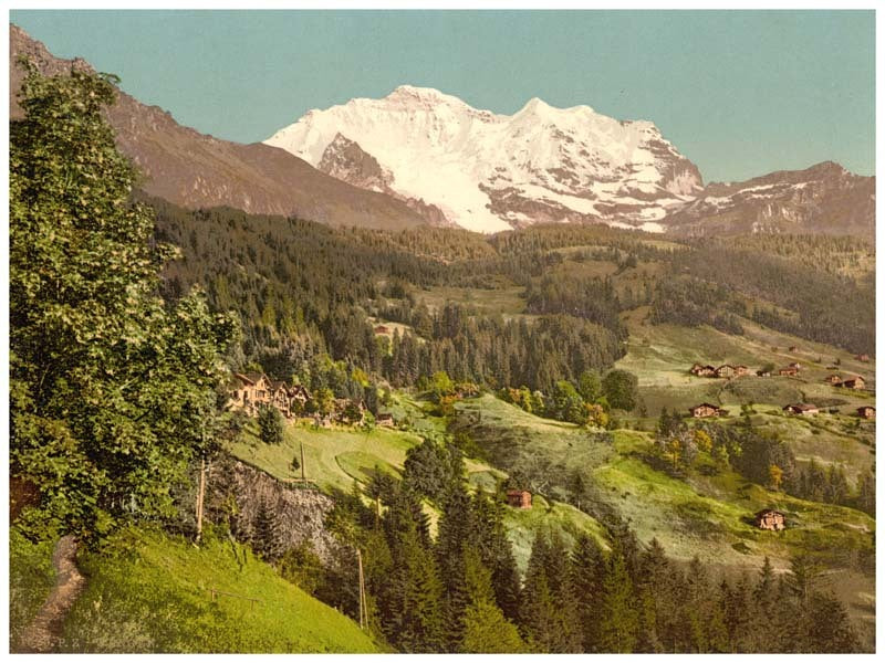 Wengen, Pension Lauerner and Jungfrau, Bernese Oberland, Switzerland 0400-4933