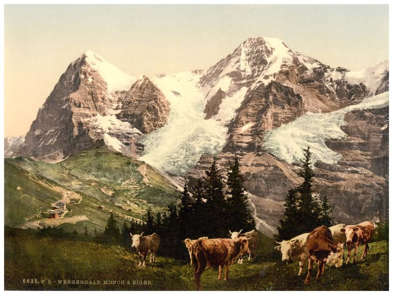 Wengern, Monch and Eiger, Bernese Oberland, Switzerland 0400-4937
