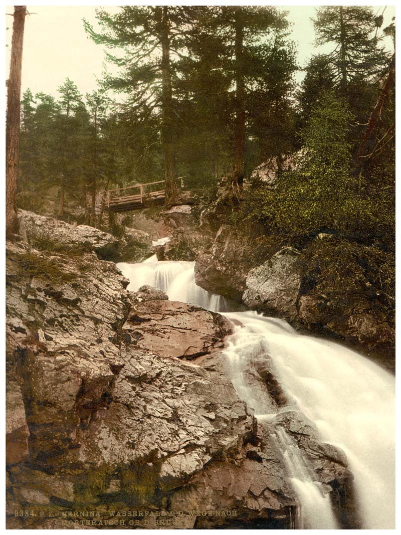 Upper Engadine, Bernina Falls near Morteratsch, Grisons, Switzerland 0400-4945