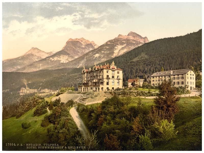 Lower Engadine, Vulpera Hotel, Schweizerhof and Bellevue, Grisons, Switzerland 0400-4959