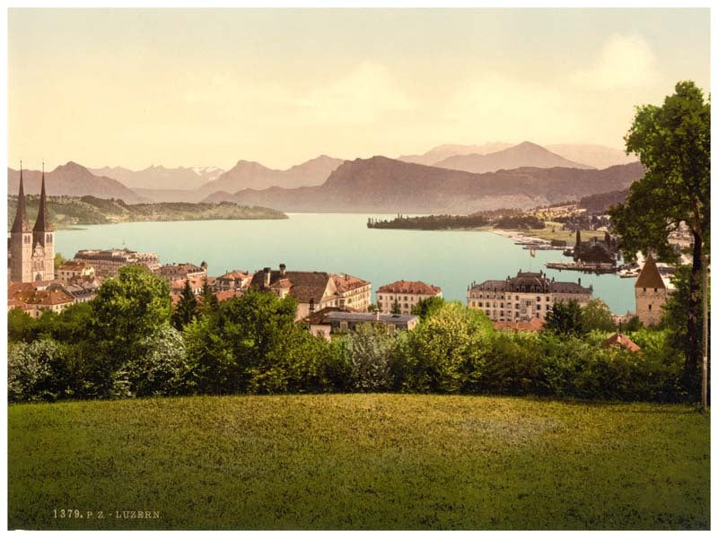 The lake and panorama of the Alps, Lucerne, Switzerland 0400-4968