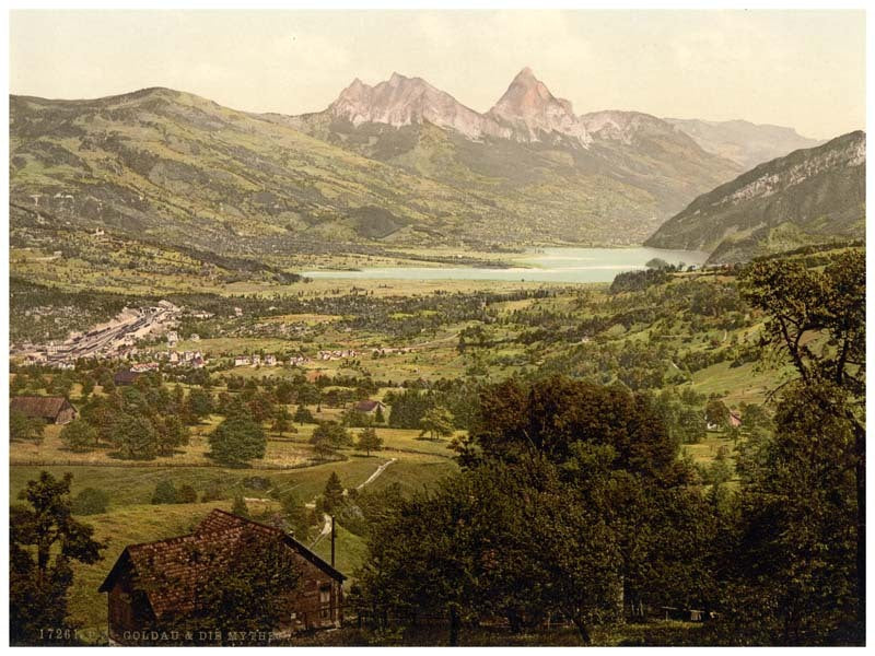 Goldau, with Mythen, Lake Lucerne, Switzerland 0400-5023