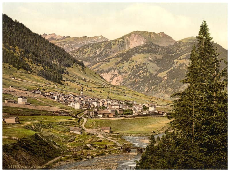 Airolo, general view, St. Gotthard Railway, Switzerland 0400-5083