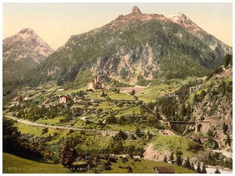 Wassen, the tunnels, St. Gotthard Railway, Switzerland 0400-5094