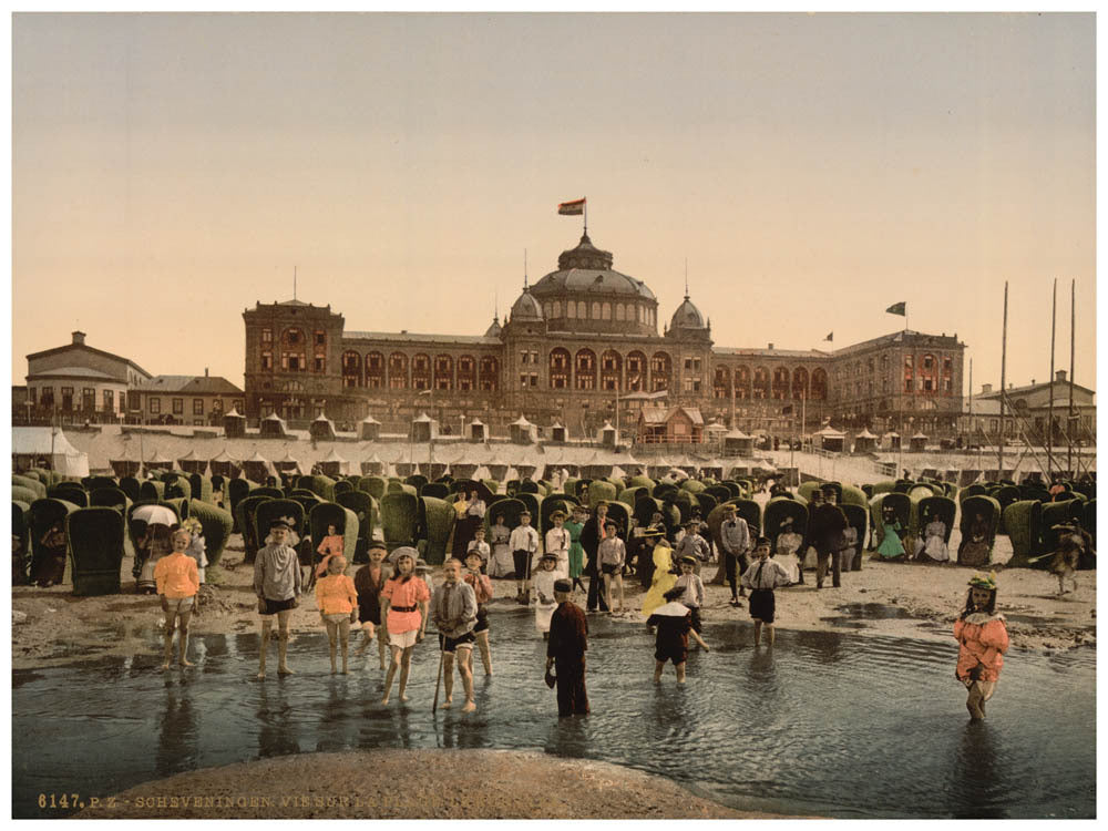 The beach and Kursaal, Scheveningen, Holland 0400-5250