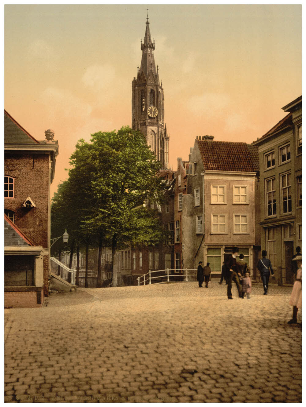 Fish market and new church, Delft, Holland 0400-5685