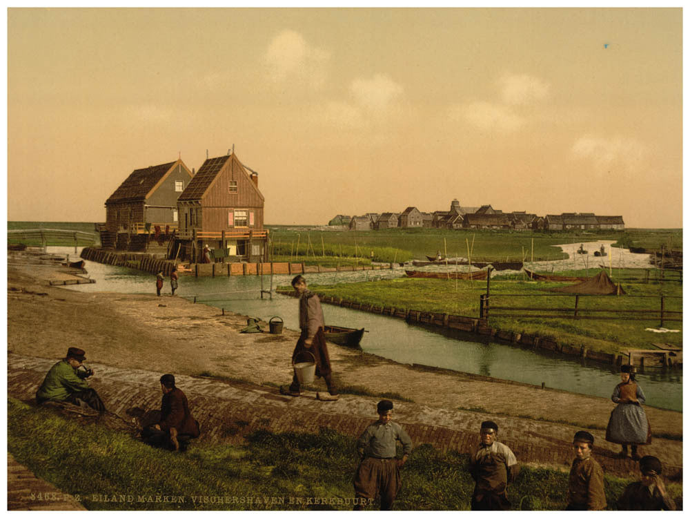Kerkbuurt, the harbor, Marken Island, Holland 0400-5697