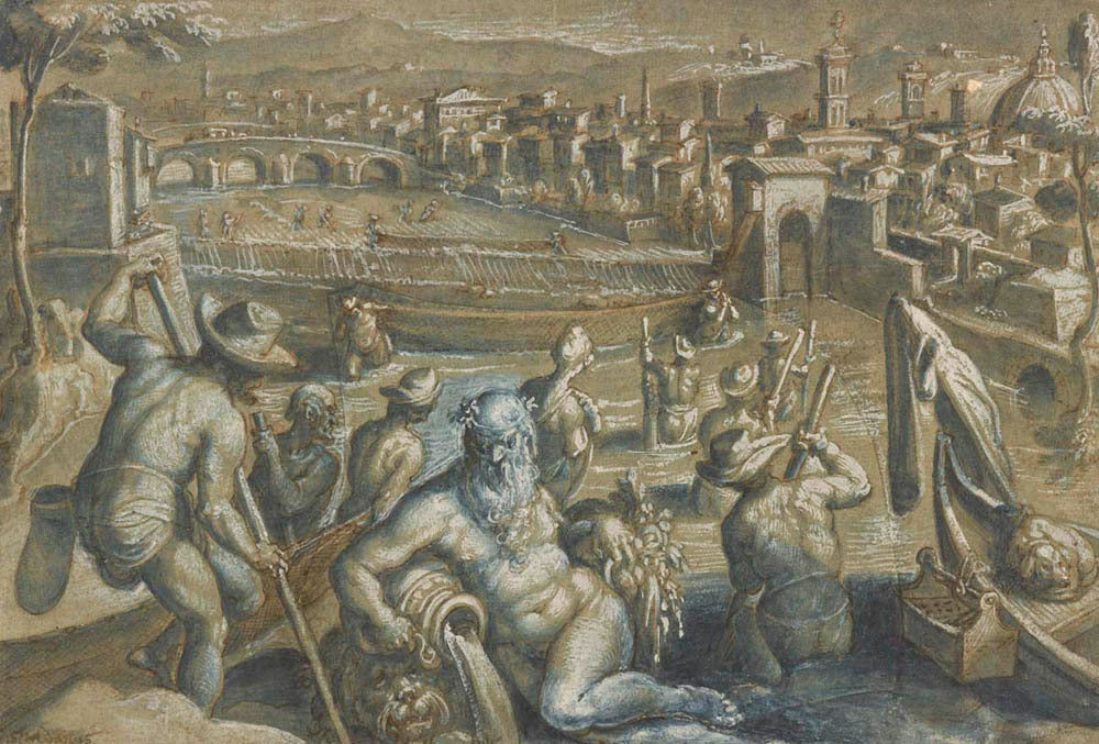 The Arno with Fishermen Gm-00005401