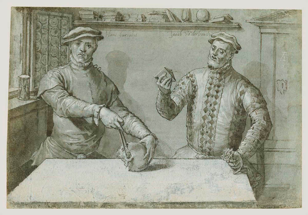 A Double Portrait of Hans Furraht and Jacob von der Burch Gm-00043901