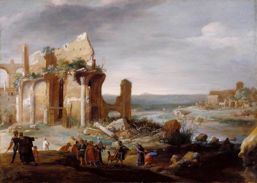 Moses and Aaron Changing the Rivers of Egypt to Blood Gm-00059001
