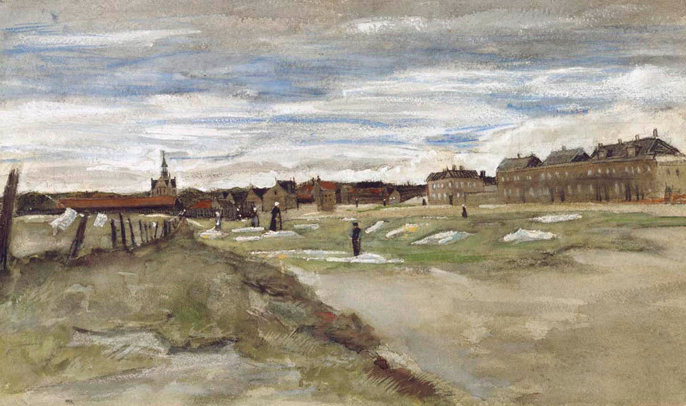 "Blanchisserie à Scheveningen" Bleachery at Scheveningen (recto); "Femme de Scheveningen" Woman from Scheveningen (verso) Gm-11381701