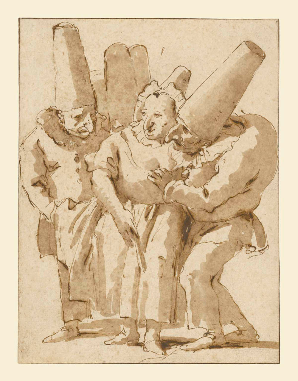 Punchinellos Approaching a Woman Gm-25140301