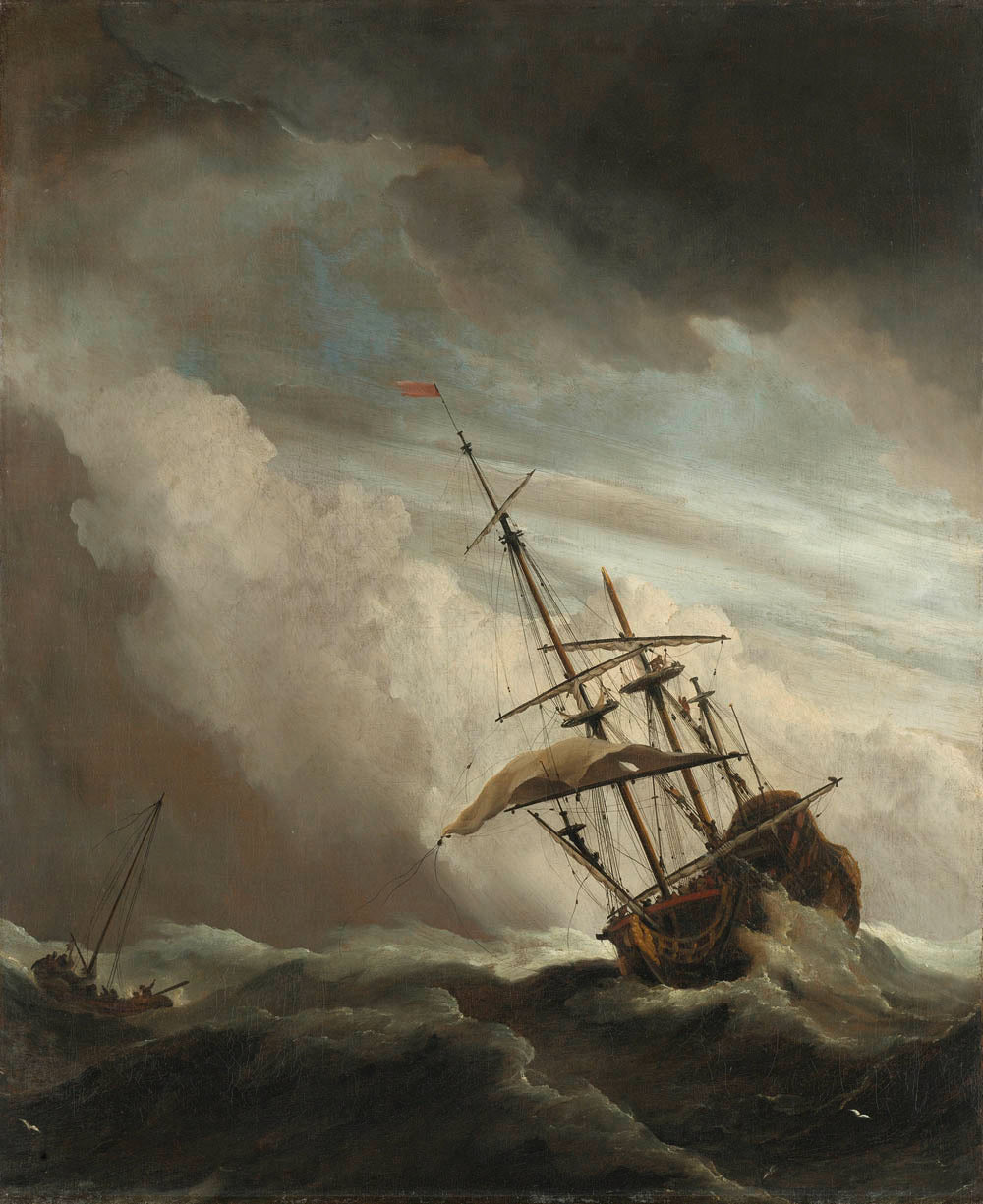 A Ship on the High Seas Caught by a Squall, Known as ‘The Gust’ RIJK-212