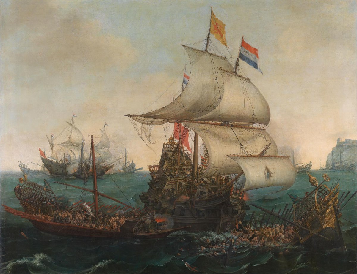 Dutch Ships Ramming Spanish Galleys near Calais, 3 October 1602