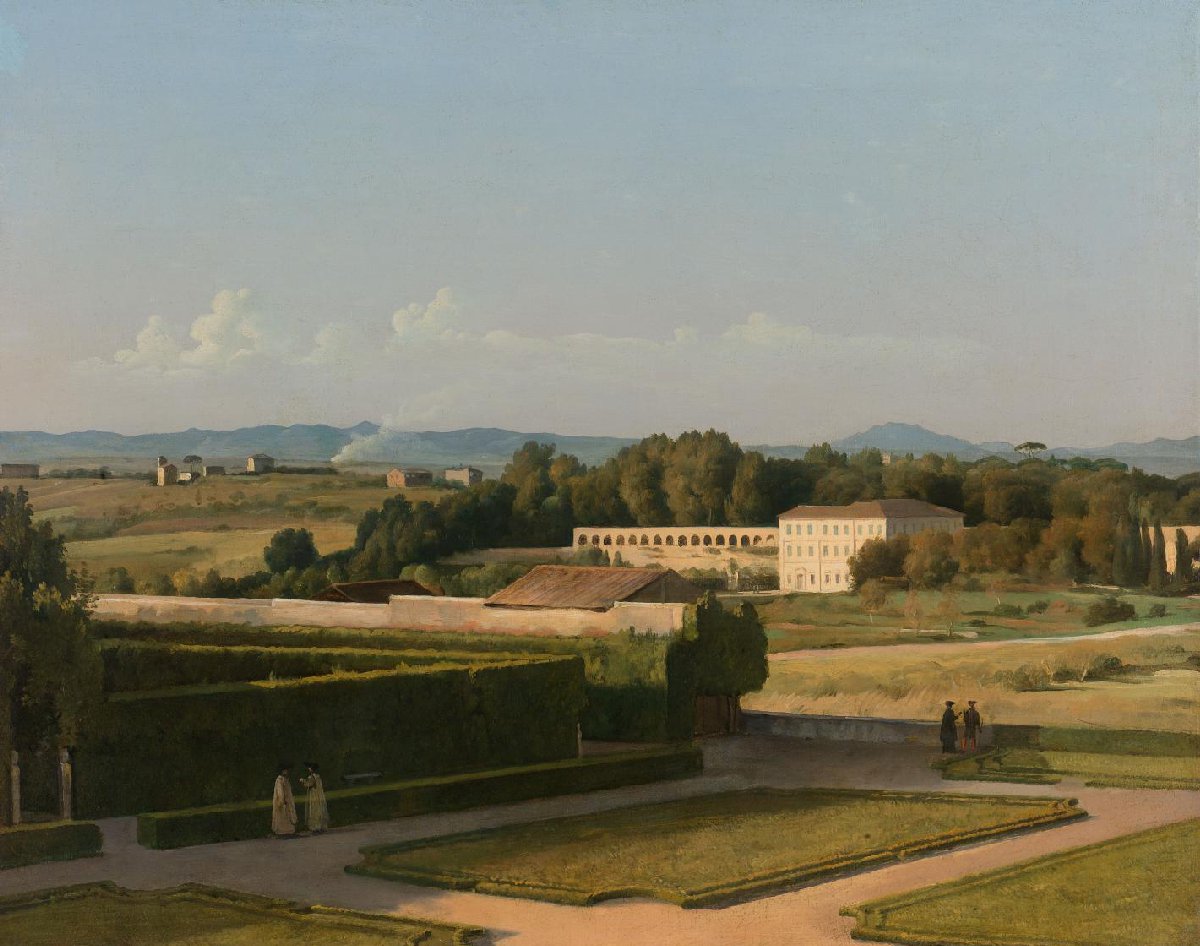Gezicht op de tuinen van Villa Medici