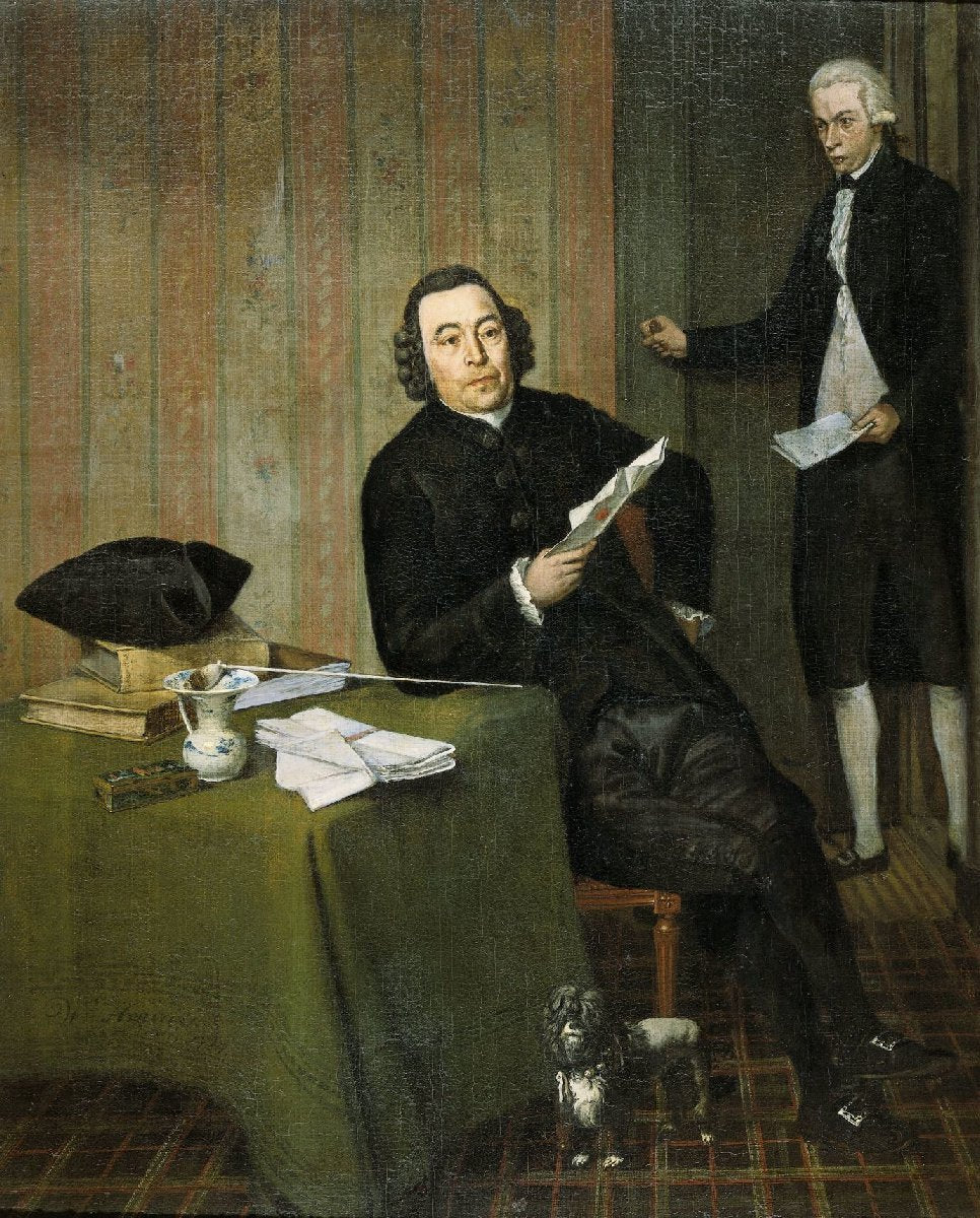 Wernerus Köhne  (1725/26-88), Notary of Haarlem, with his Clerk Jan Bosch