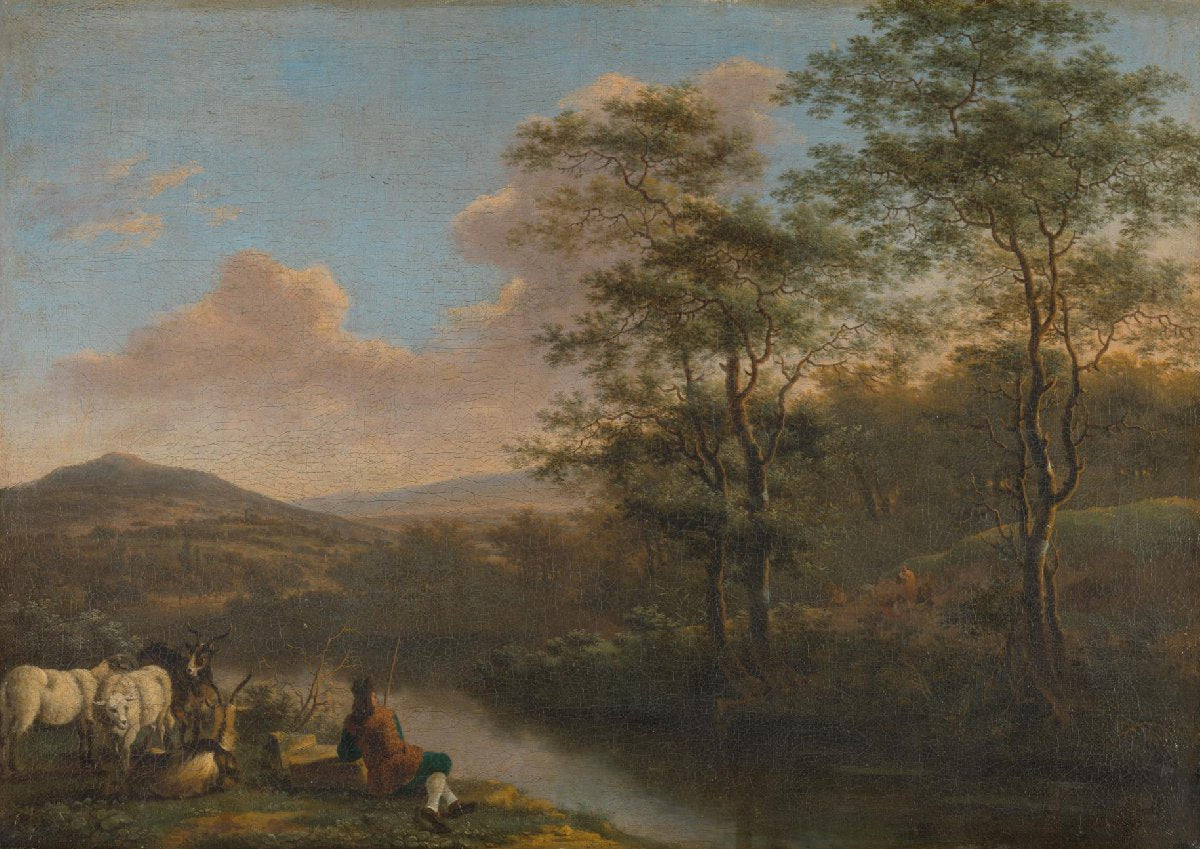 Italian Landscape with Resting Herdman