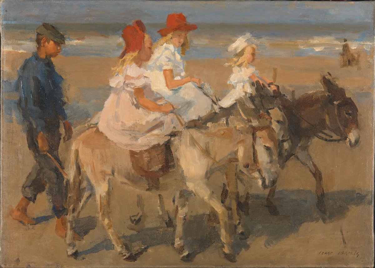 Ezeltje rijden langs het strand